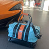 GrandPrix Originals Gulf Leather Track Sport Dual-Compartment Bag - Blue