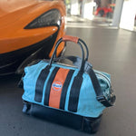 GrandPrix Originals Gulf Leather Track Sport Dual-Compartment Bag - Blue