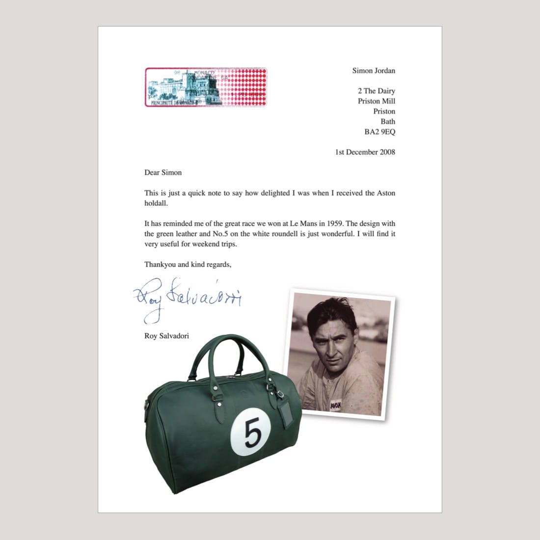 AM 5 Inspired Leather Art GTO Motorsport Holdall 1