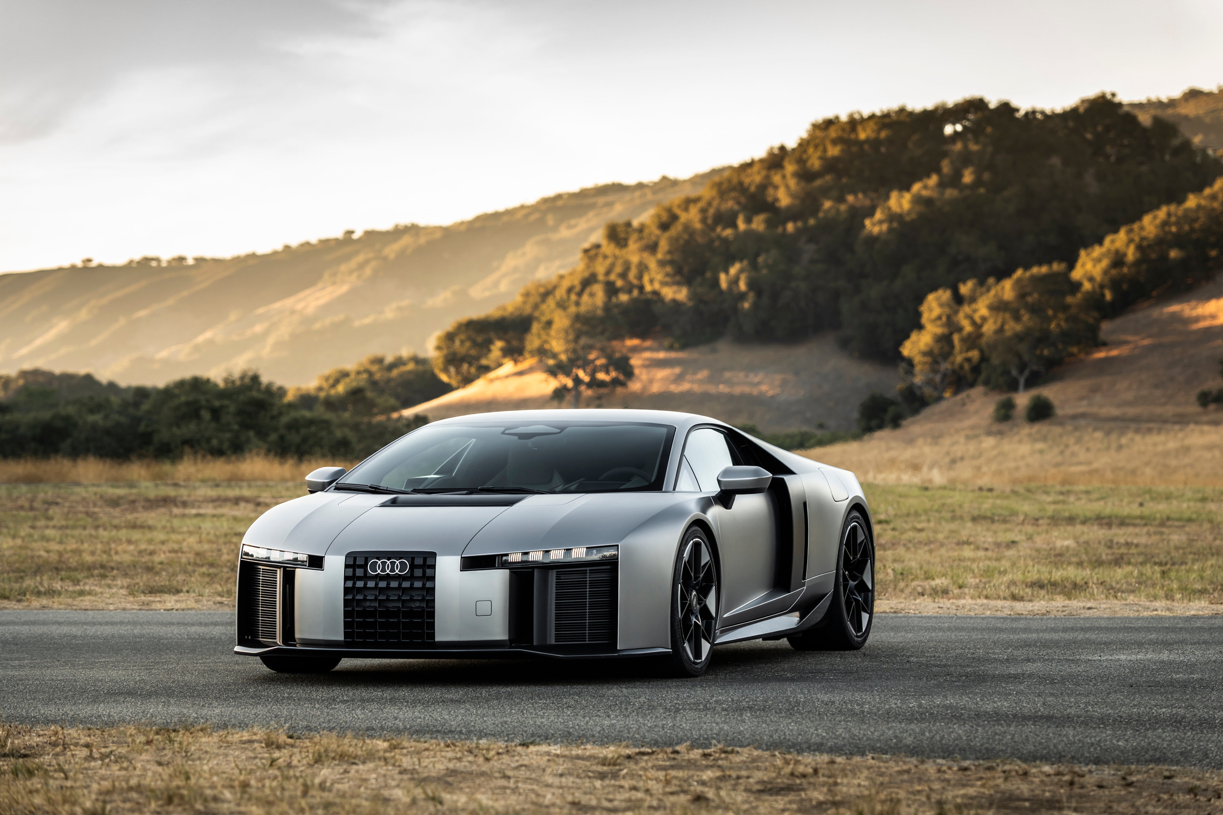 The Audi Nuvolari hybrid hypercar making its North American debut on the grass at Monterey Car Week.