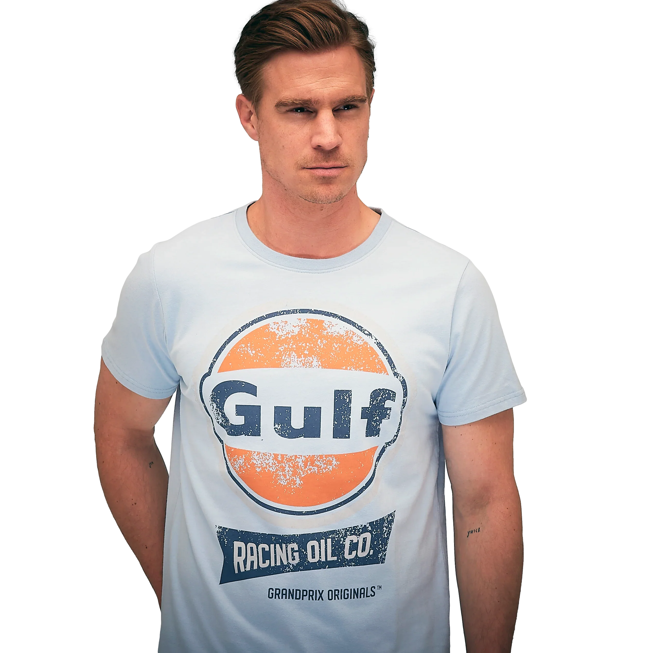 GrandPrix Originals Men's Gulf Vintage Racing Oil T-Shirt - Gulf