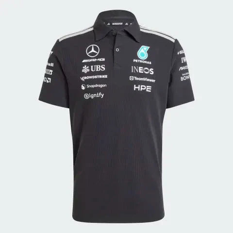 Mercedes - AMG Petronas Formula One 2026 Men's Team Polo Shirt - White/Black