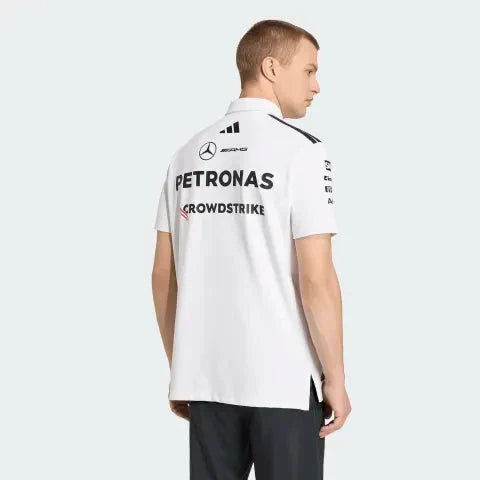 Mercedes - AMG Petronas Formula One 2026 Men's Team Polo Shirt - White/Black