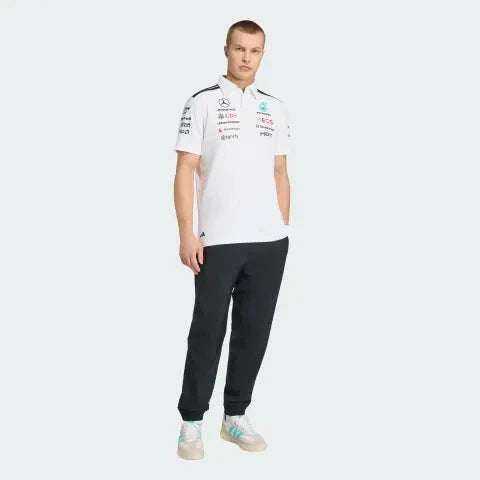 Mercedes - AMG Petronas Formula One 2026 Men's Team Polo Shirt - White/Black