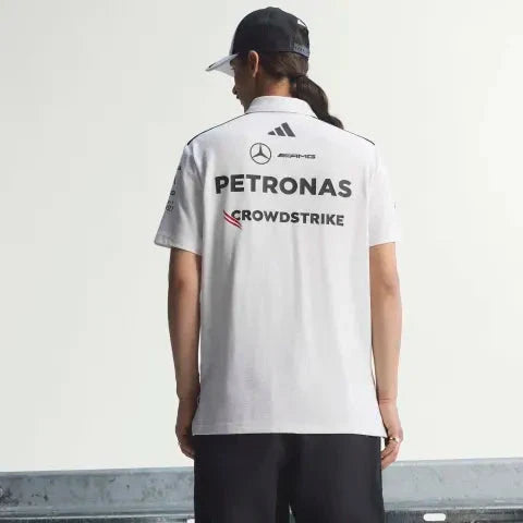 Mercedes - AMG Petronas Formula One 2026 Men's Team Polo Shirt - White/Black