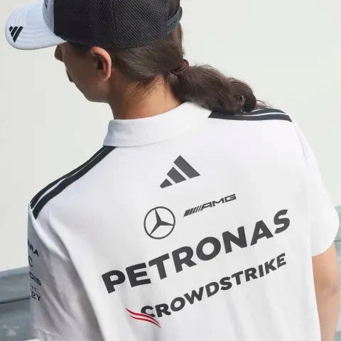 Mercedes - AMG Petronas Formula One 2026 Men's Team Polo Shirt - White/Black