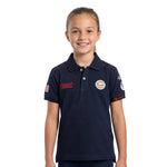 GrandPrix Originals Kids Gulf Polo Shirt - Youth Navy/Gulf Blue