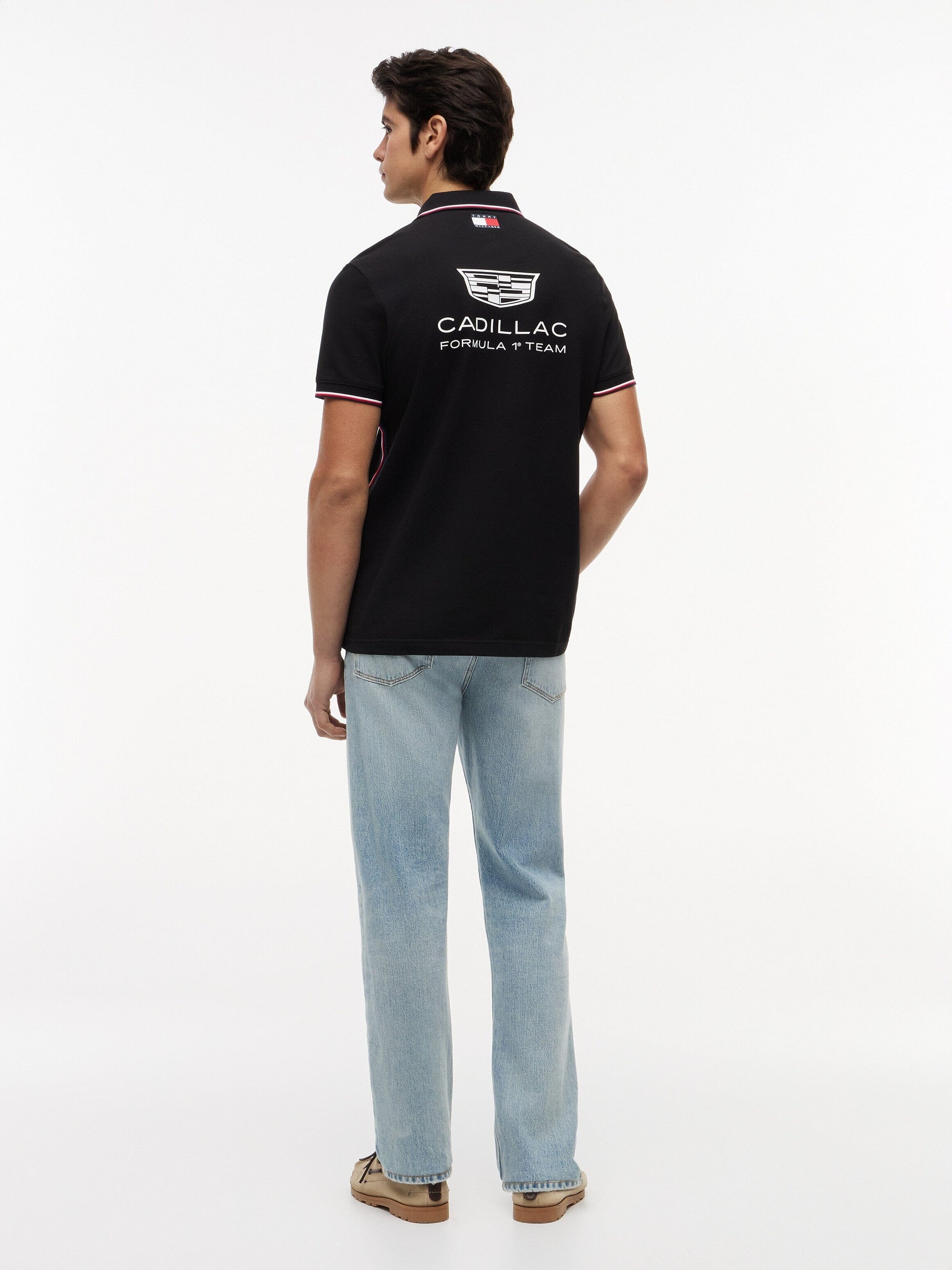 Cadillac F1 Racing 2026 Team Polo Shirt - Black/White