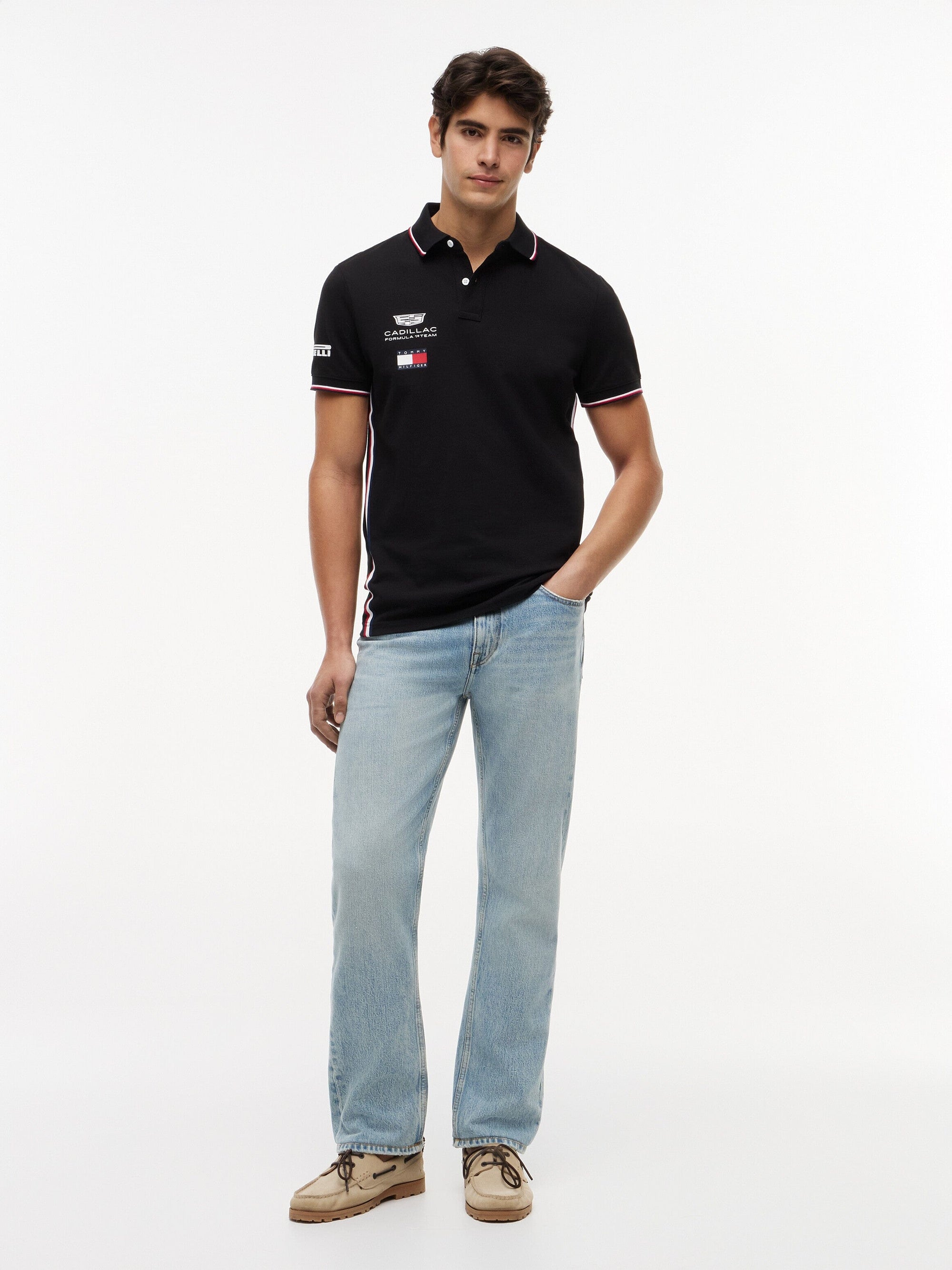 Cadillac F1 Racing 2026 Team Polo Shirt - Black/White
