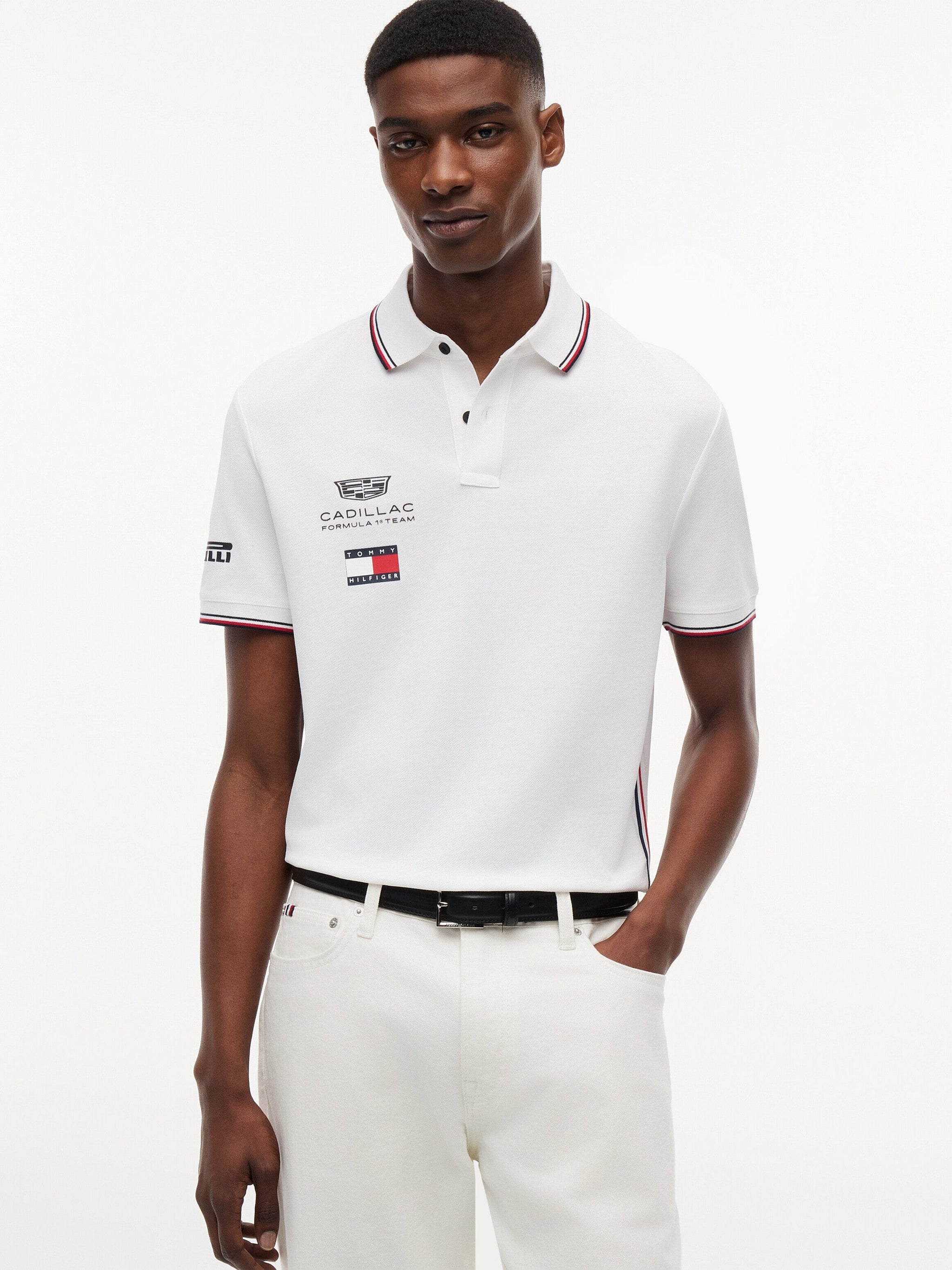 Cadillac F1 Racing 2026 Team Polo Shirt - Black/White