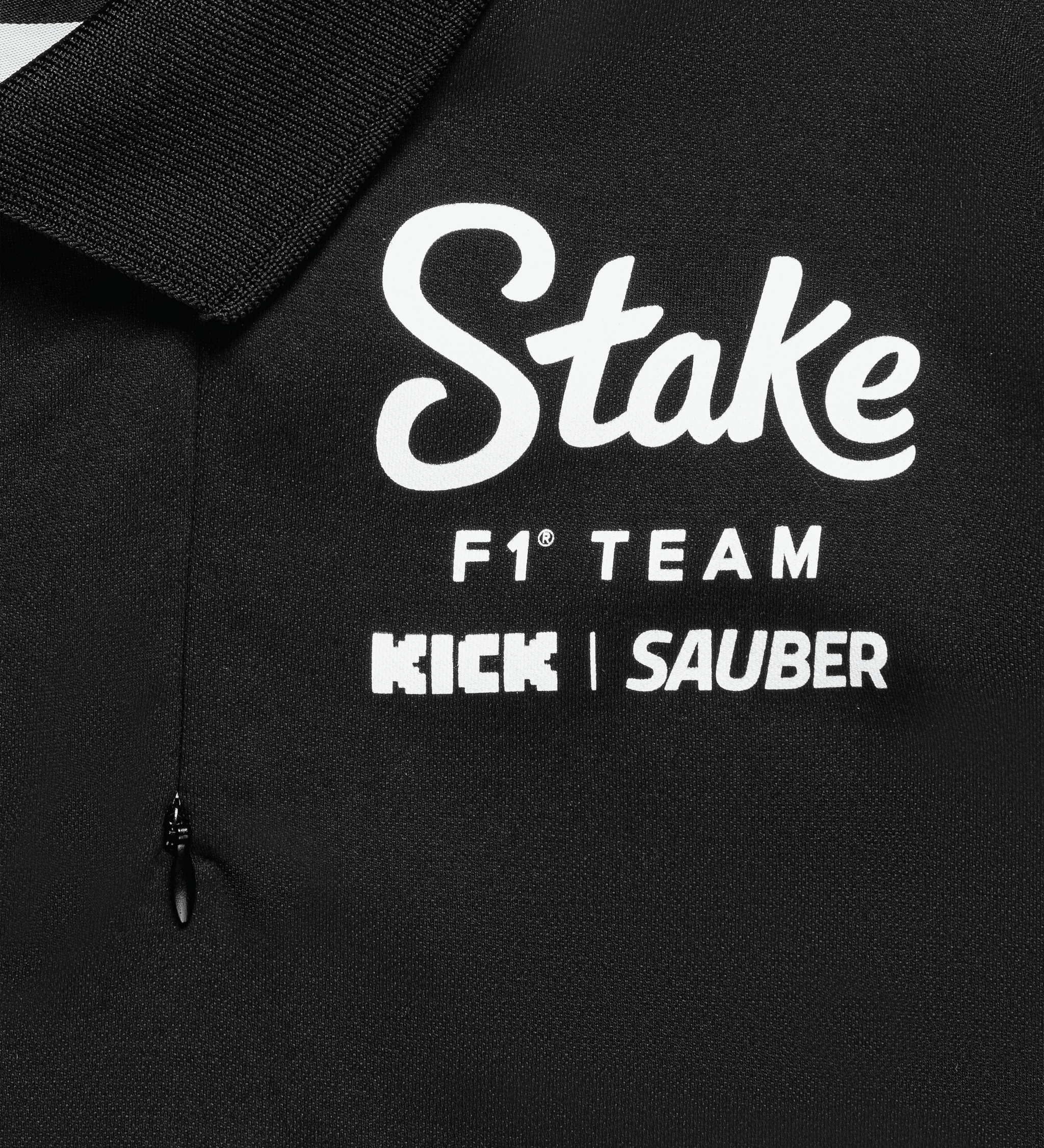 Stake F1 Kick Sauber 2025 Men's Team Polo Shirt - Black