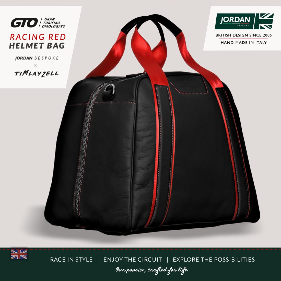 TIM LAYZELL RACING RED helmet bag