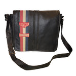 GrandPrix Originals Limited Edition Vintage Leather Silverstone Messenger Bag - Black