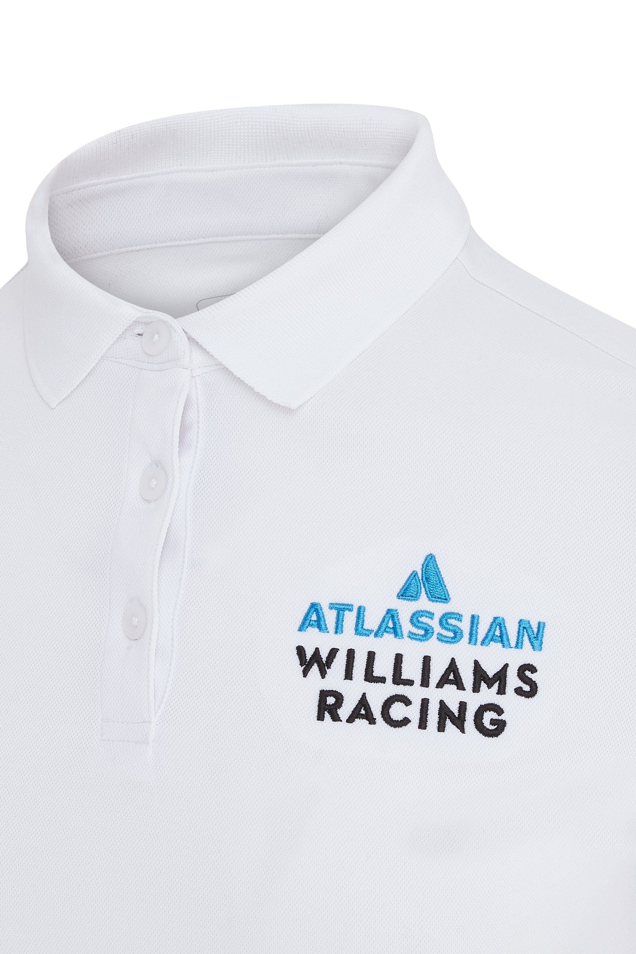Atlassian Williams Racing F1 Reflo Men's Travel Polo Shirt - White