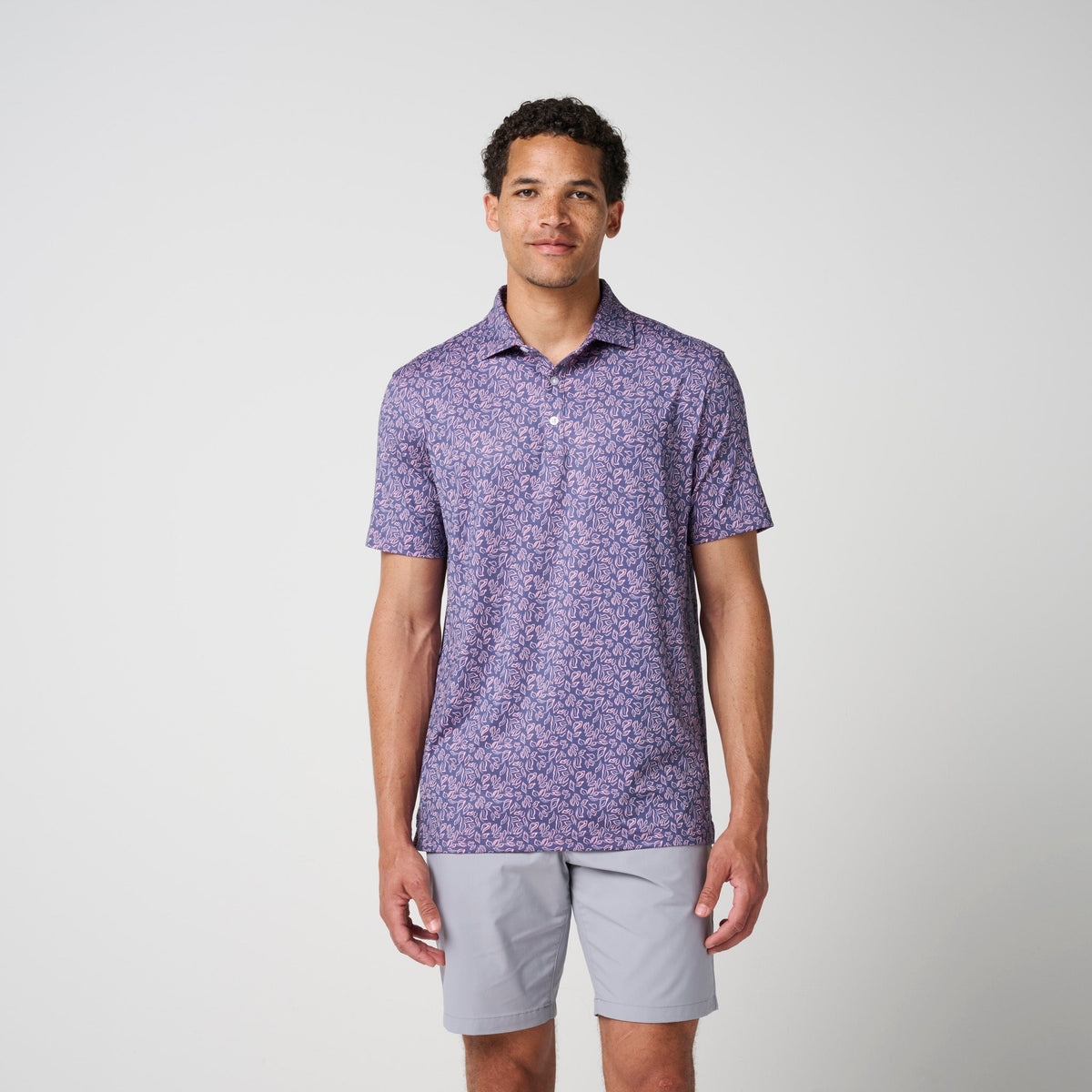 Floral Performance Polo