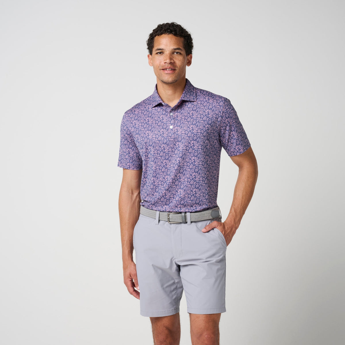 Floral Performance Polo
