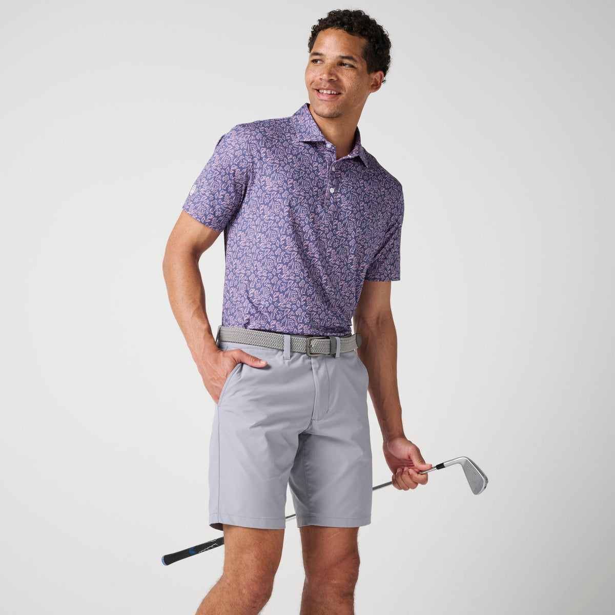 Floral Performance Polo