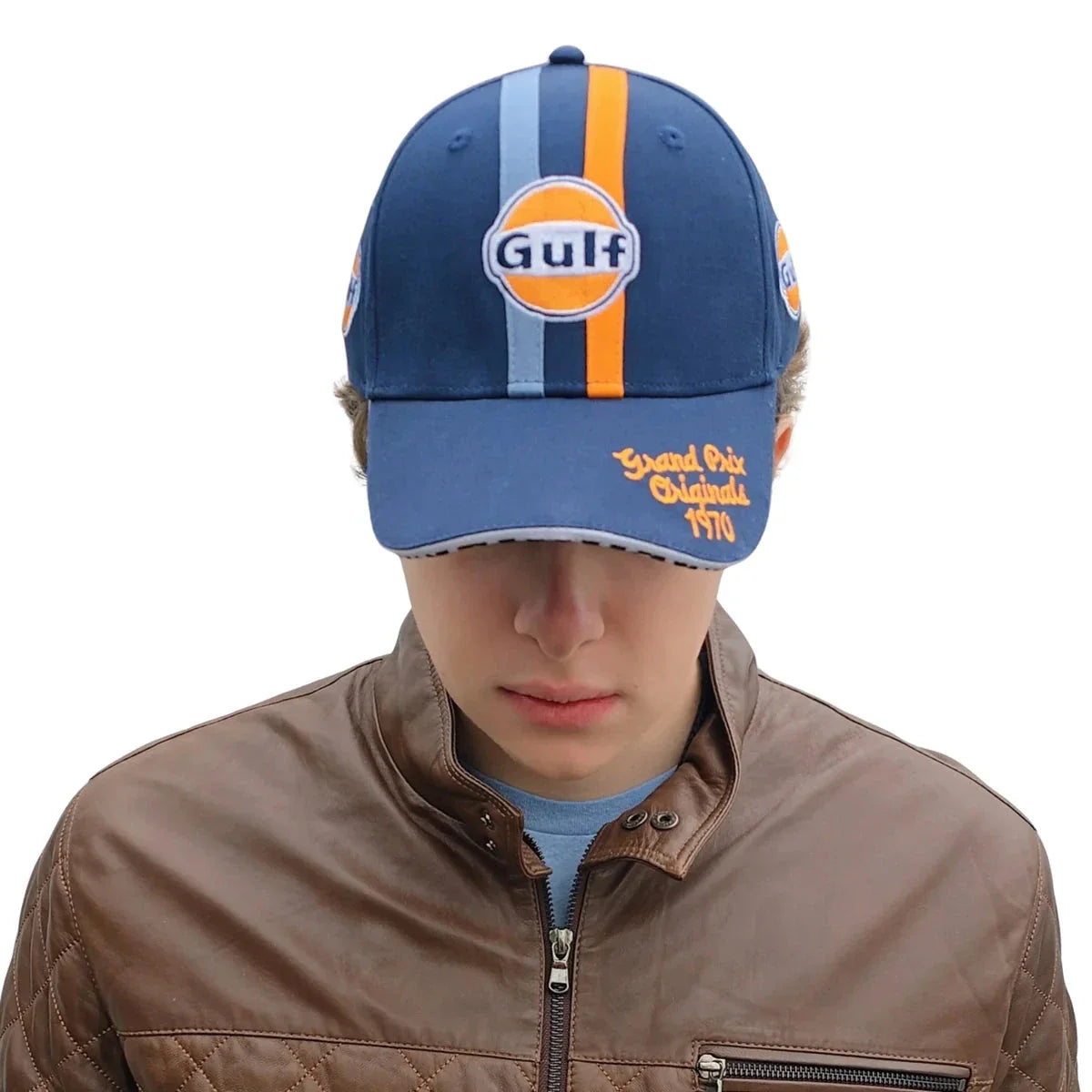 GrandPrix Originals Gulf 1970 Baseball Hat - Gulf Blue/White/Navy