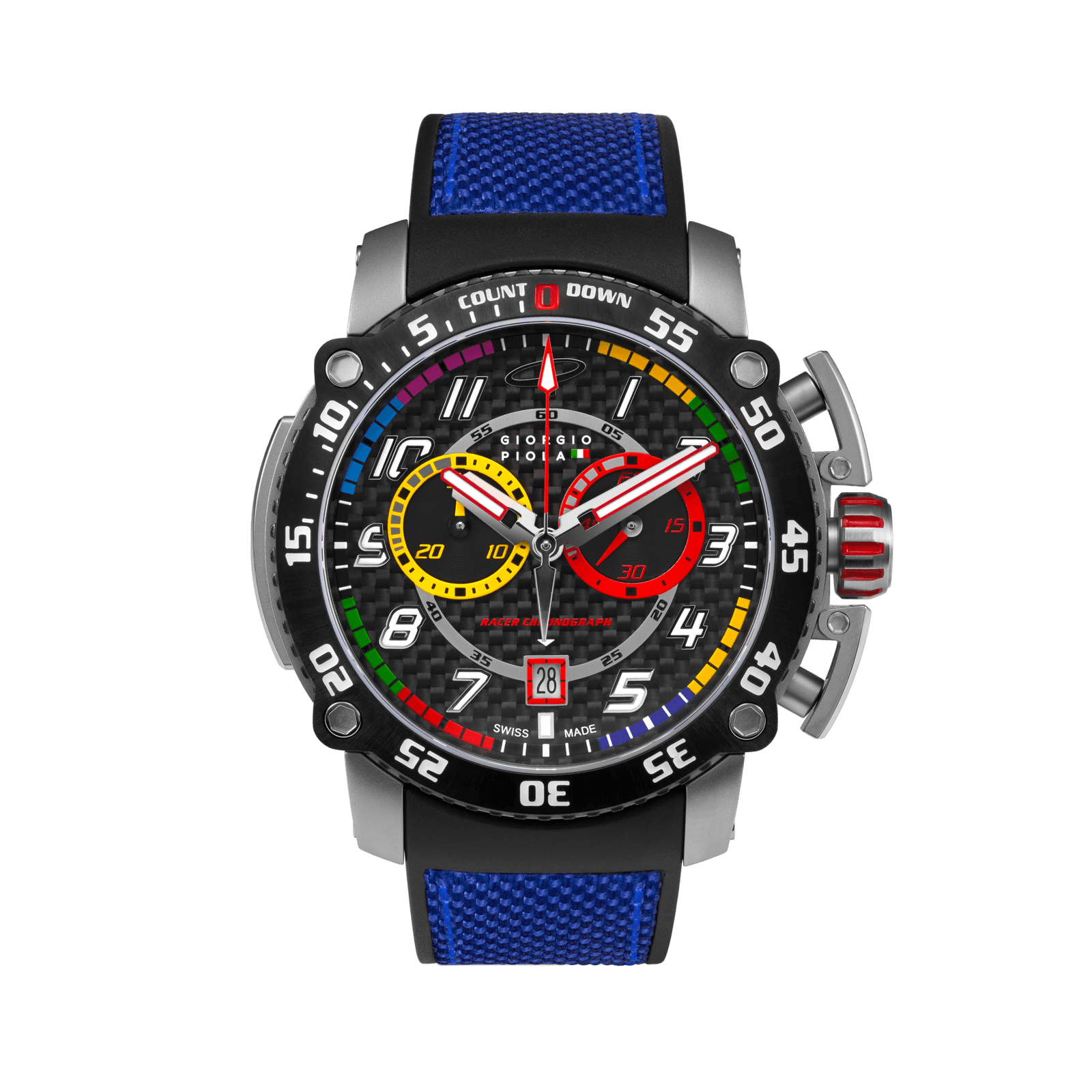 Torque - Blue Stainless Steel Swiss Sport Chrono Watch