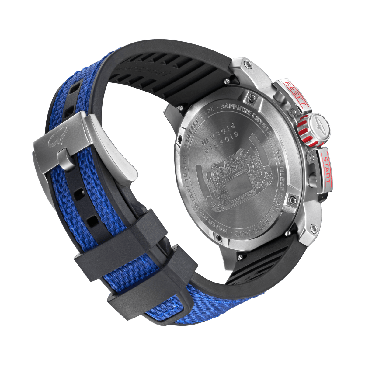 Torque Rugsac Watch Torque - Blue Stainless Steel Swiss Sport Chrono Watch – duPont ...