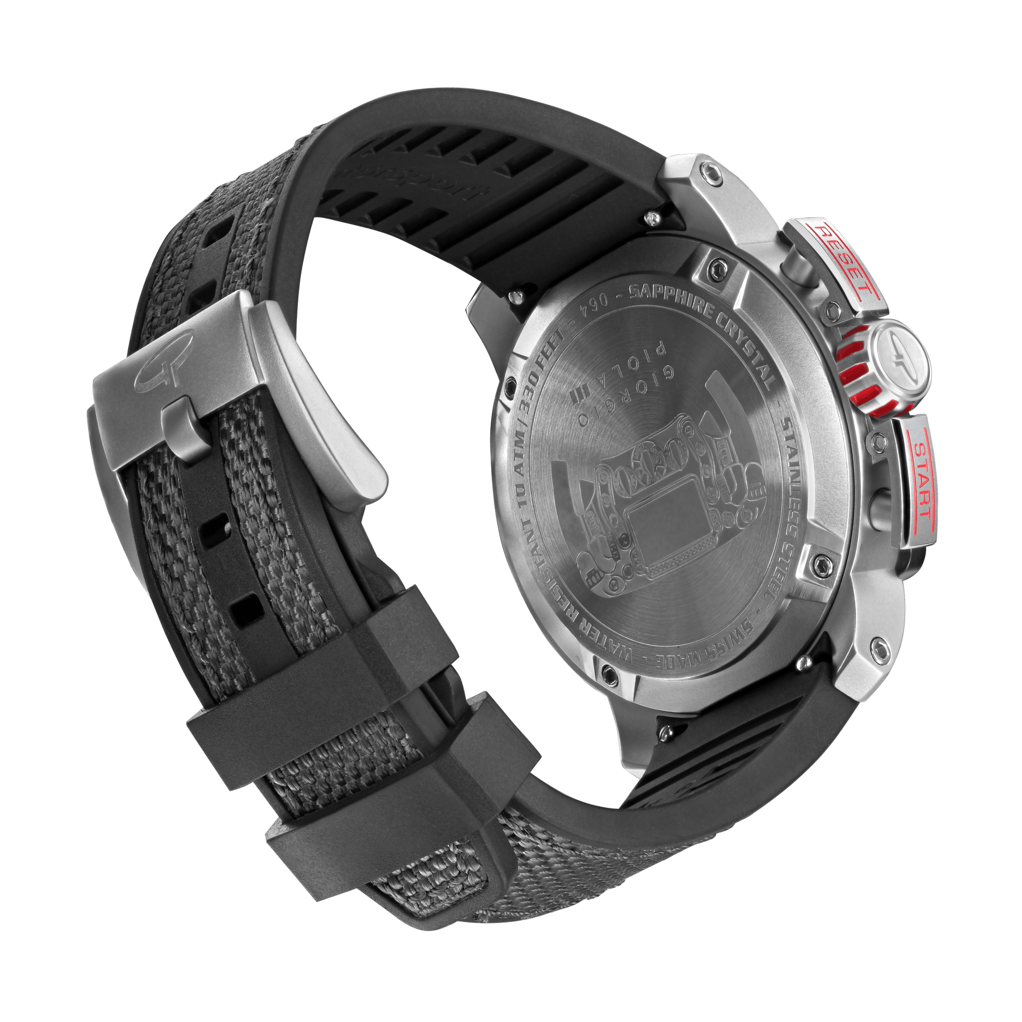 Torque - Grey Stainless Steel Swiss Sport Chrono Watch