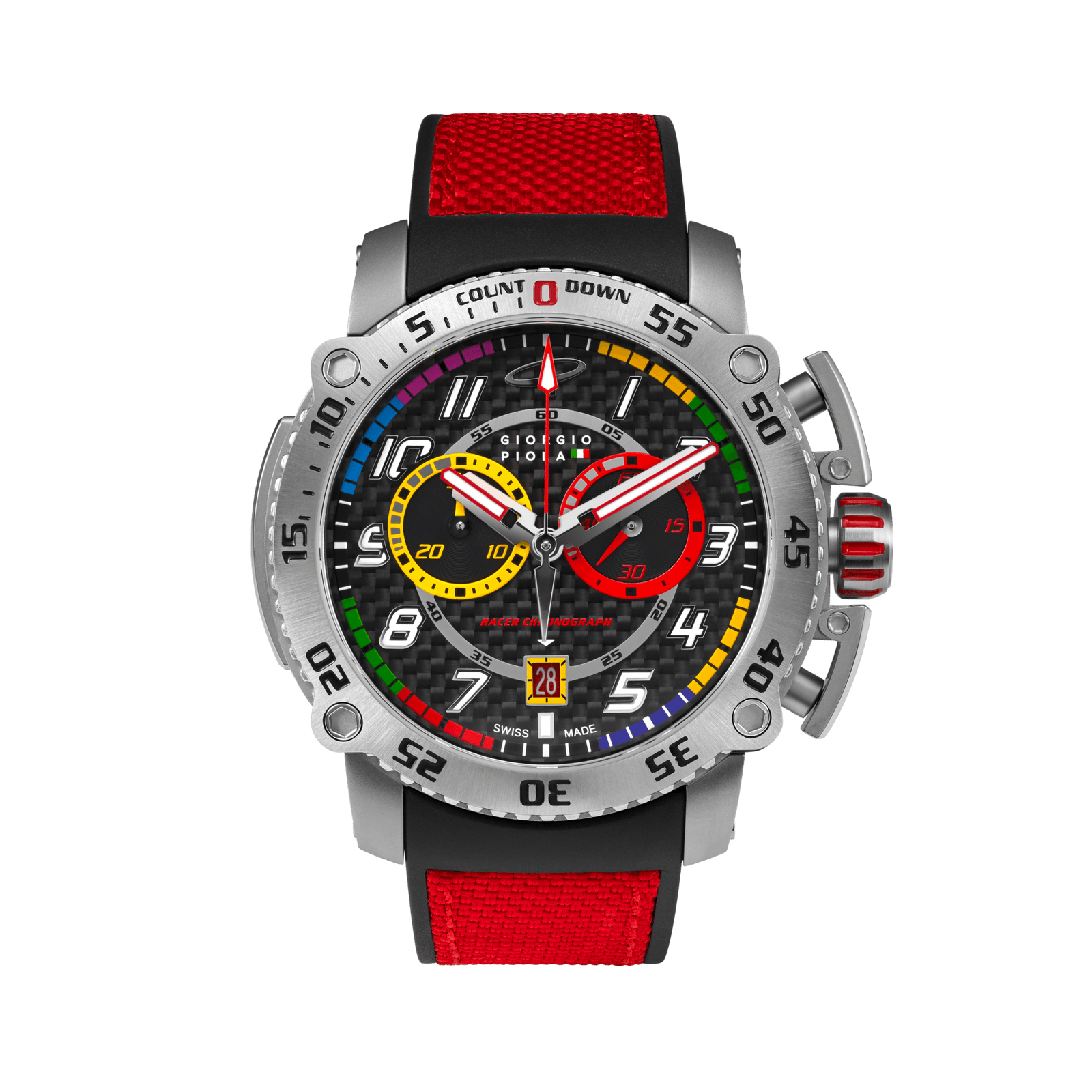 Torque - Red Stainless Steel Swiss Sport Chrono Watch