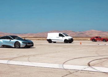 Electric Van Crushes Dodge Viper and BMW i8 in Drag Race