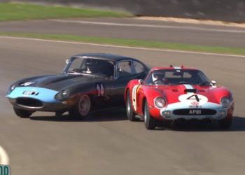 So Close: Jaguar E-Type Barely Misses Crashing Into $40 Million Ferrari