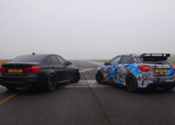 German Drag Race: BMW M3 vs Mercedes-AMG A45
