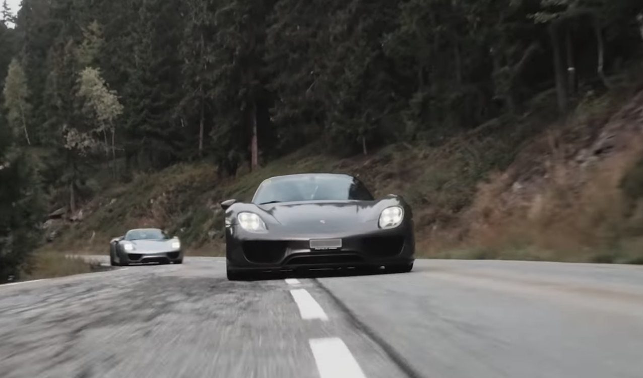Nineteen Porsche 918 Spyders Attack the Alps