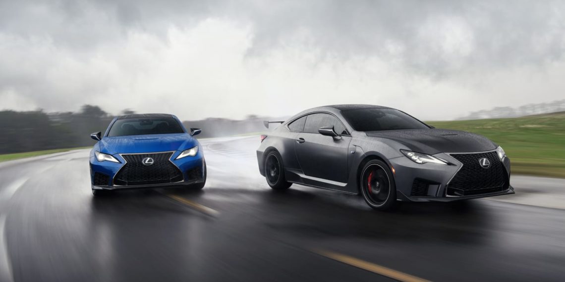 Options shown. RC F and RC F Track Edition Shown.