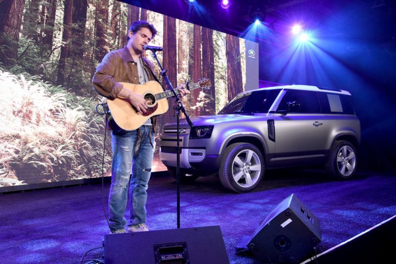 Grammy Award-winning artist and Defender enthusiast John Mayer (Photo by Michael Kovac/Getty Images for Jaguar Land Rover )