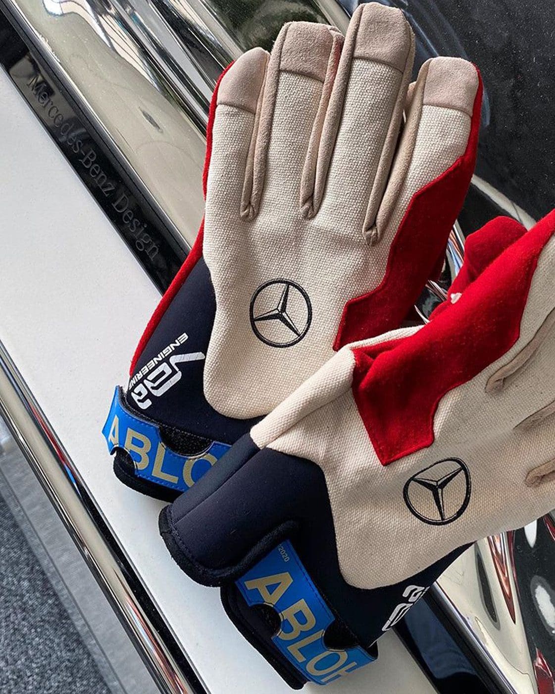 A$AP Nast Gifts Virgil Abloh Mercedes-Benz Racing Gloves