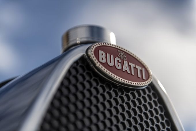 The Bugatti Baby II proudly displays its 50g solid silver Bugatti macaron