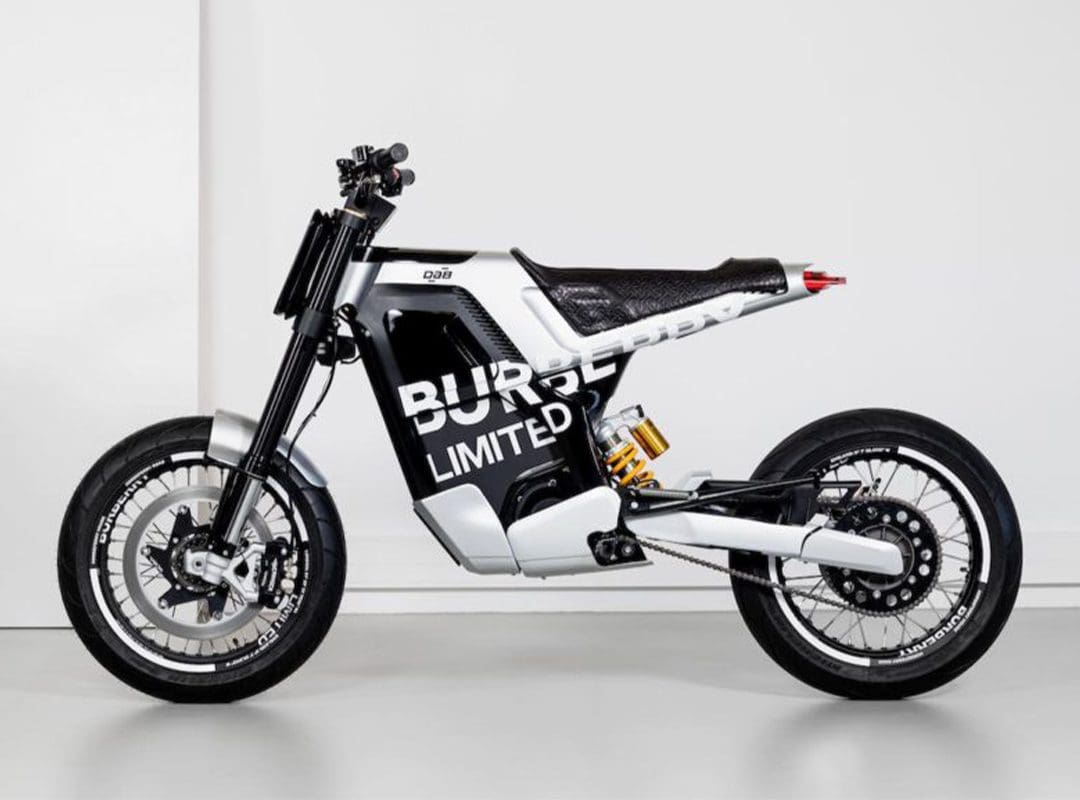 DAB motor's Concept-E RS Motorcycle gets the Burberry treatment