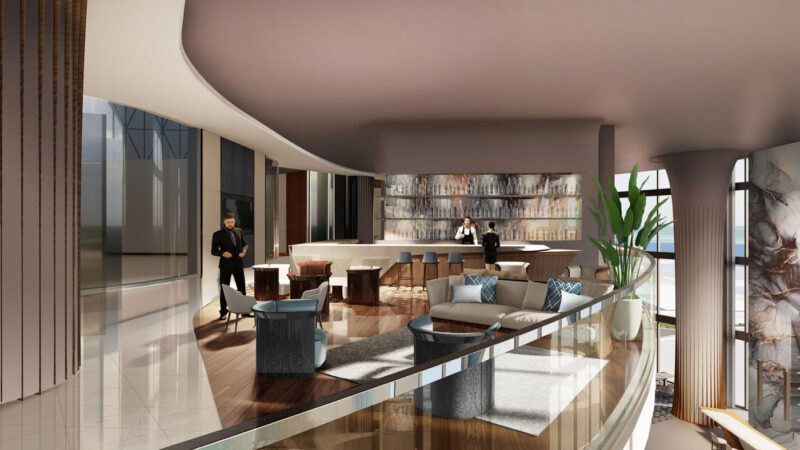 6. Bentley Residences Miami Upper Lounge