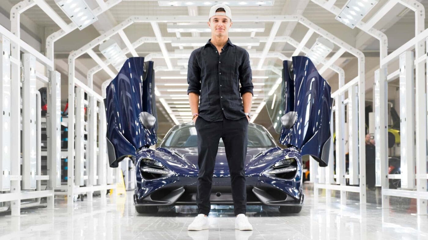 Watch Lando Norris Take Delivery Of His 1-of-1 McLaren 765LT Spider