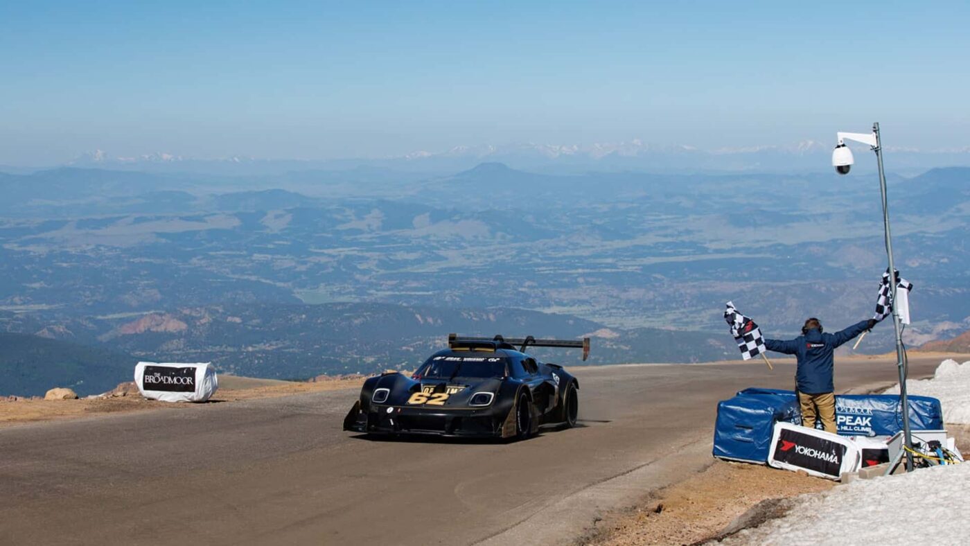 Radford & Tanner Foust Shatter Pikes Peak Hill Climb Class Record