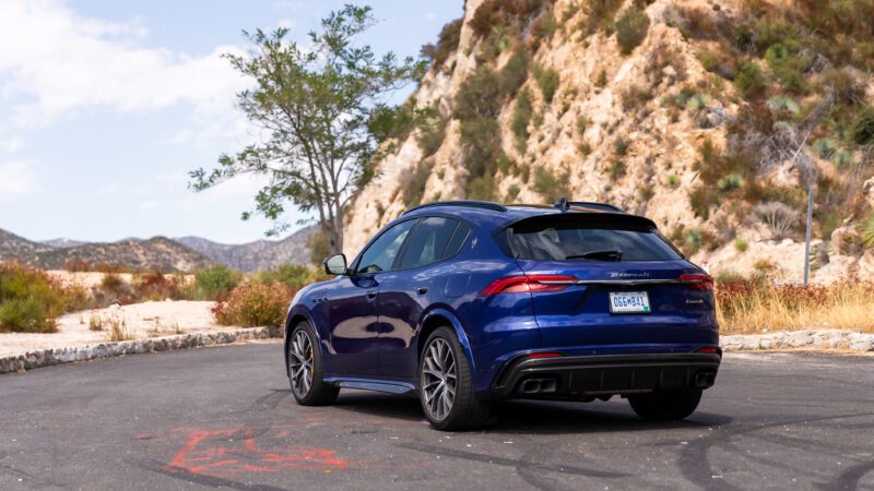 2023 Maserati Grecale Trofeo parked in the Angeles National Forest.
