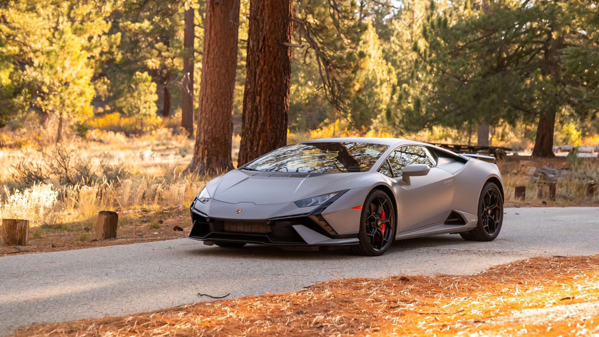 An image of a Lamborghini Huracan Tecnica parked outdoors.