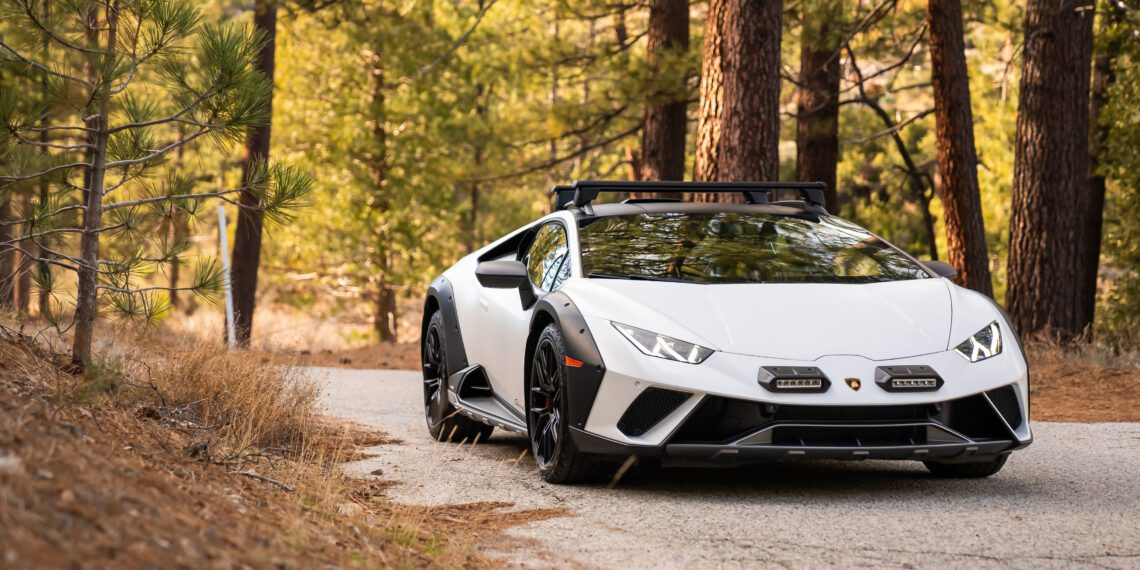 An image of a Lamborghini Huracan Sterrato parked outdoors.