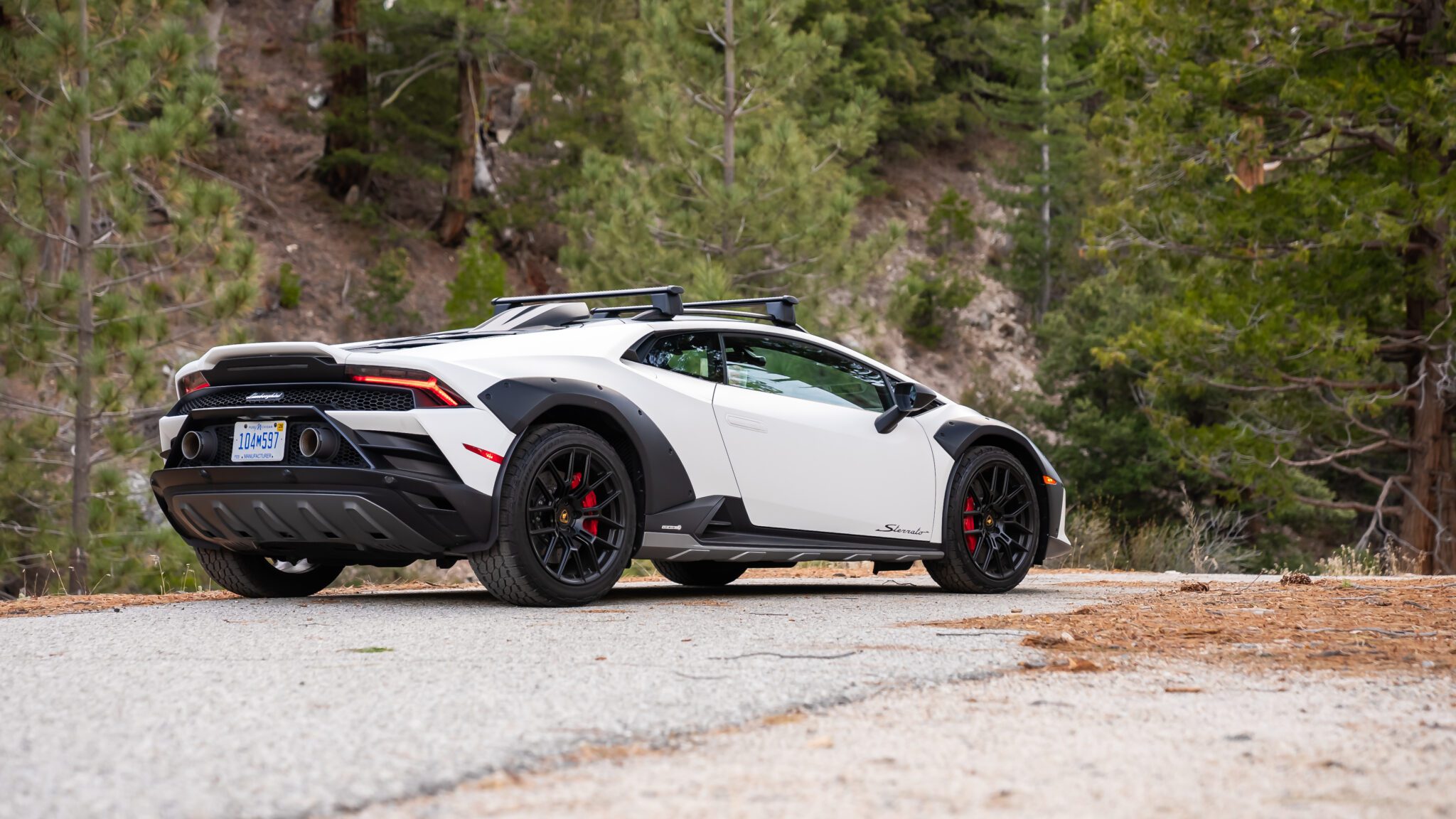 An image of a Lamborghini Huracan Sterrato parked outdoors.