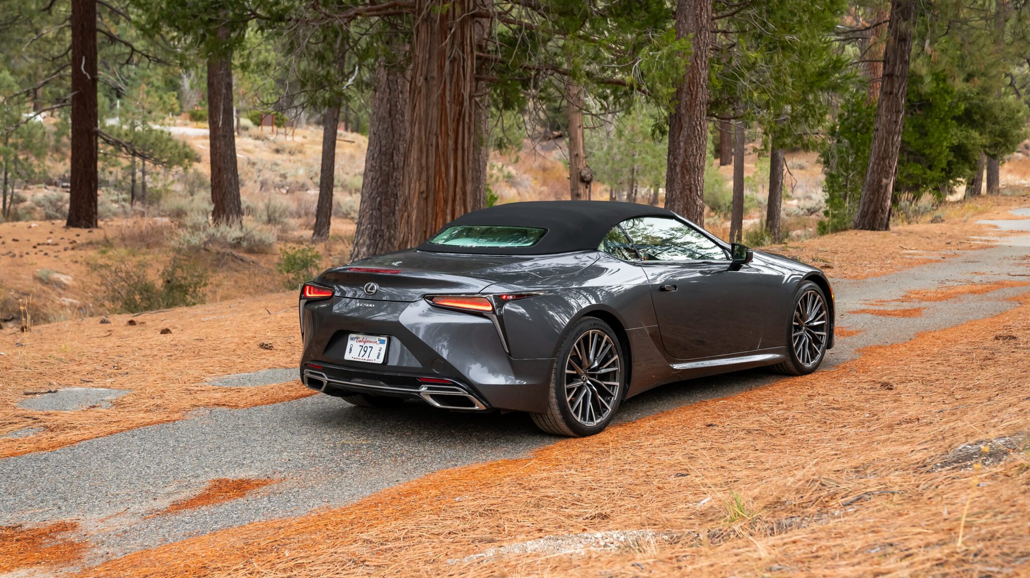 Lexus LC 500 Convertible parked outdoors.