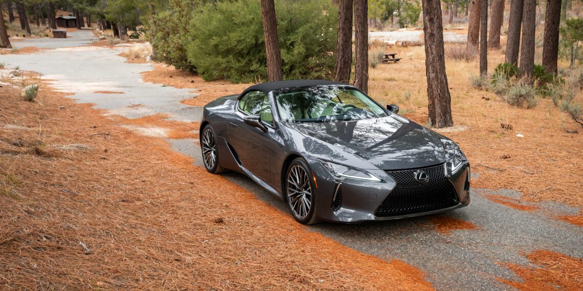 An image of a Lexus LC 500 Convertible parked outdoors.