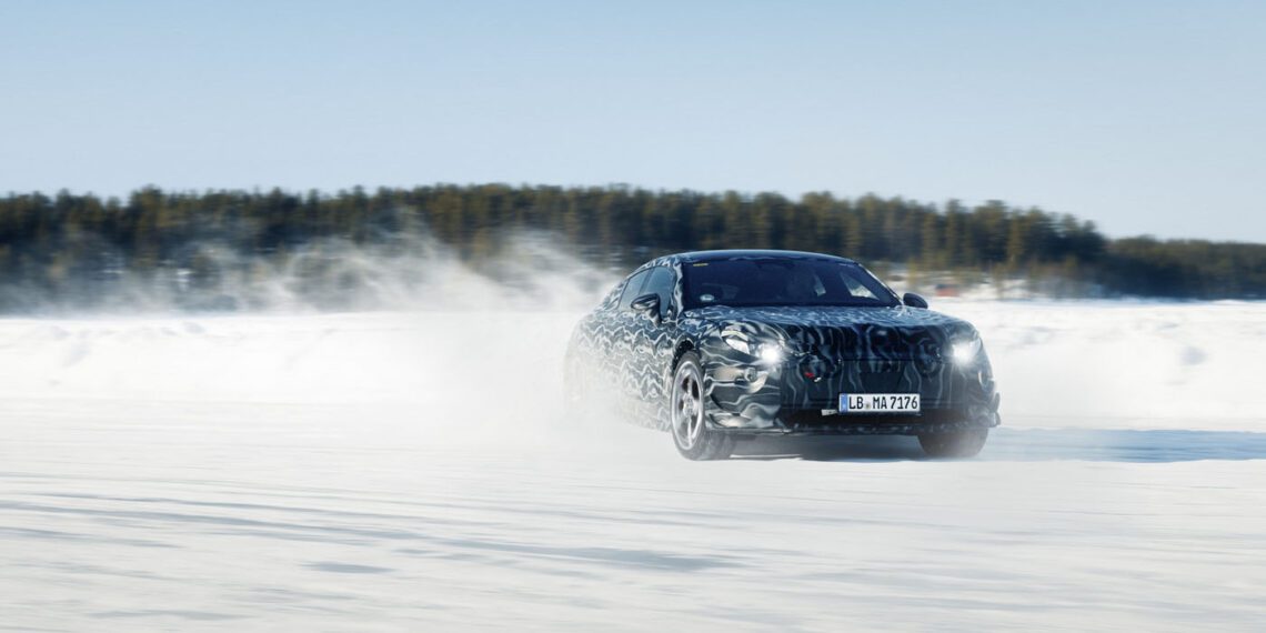 Zukünftige elektrische Performance Plattform AMG.EA auf erster Wintererprobung in Schweden Winter testing the future electric performance platform AMG.EA in Sweden