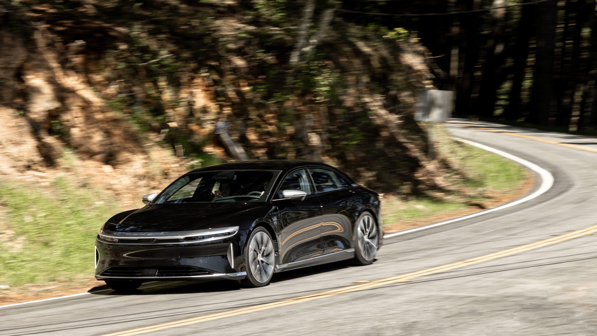 An image of a 2024 Lucid Air Grand Touring outdoors.