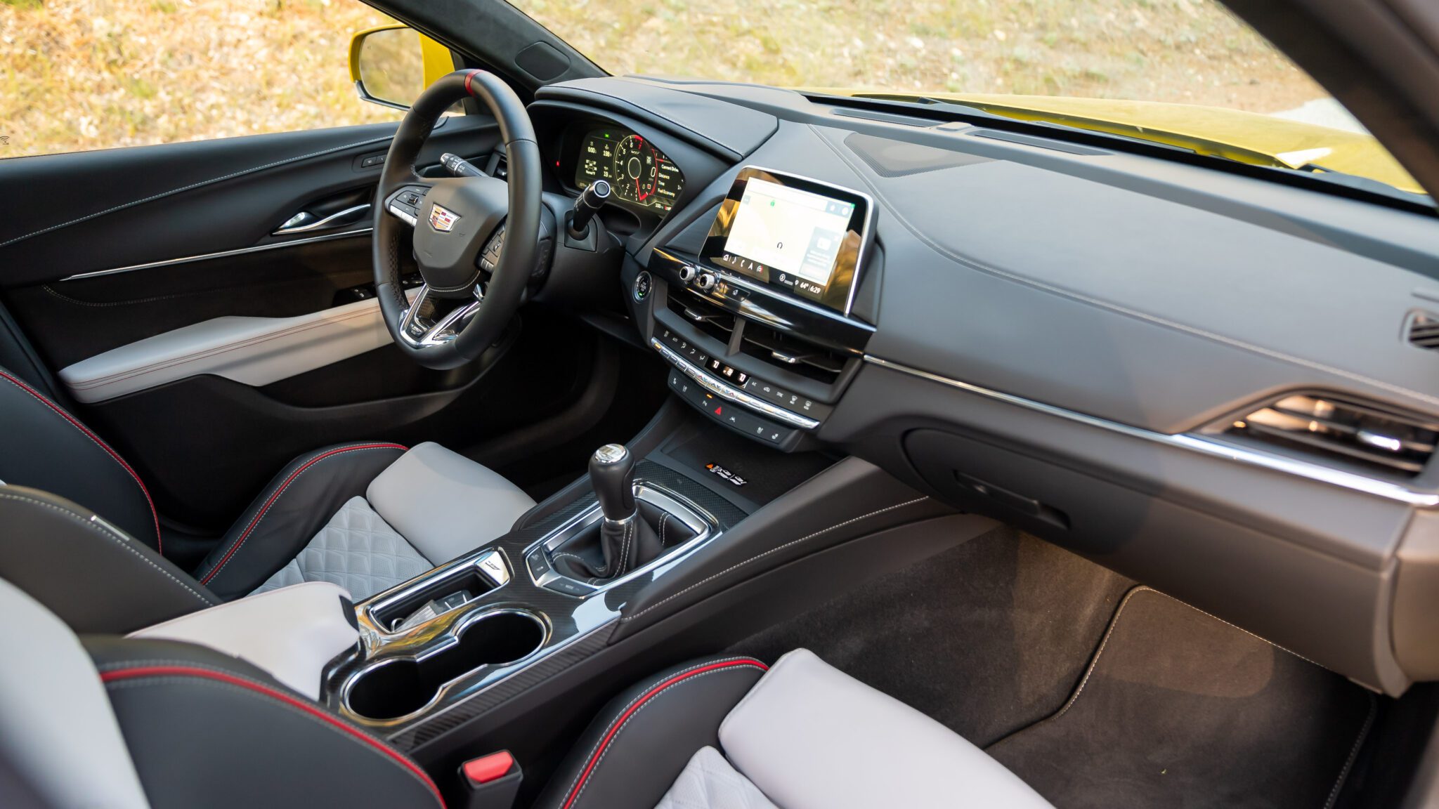 A close up image of a car's interior.