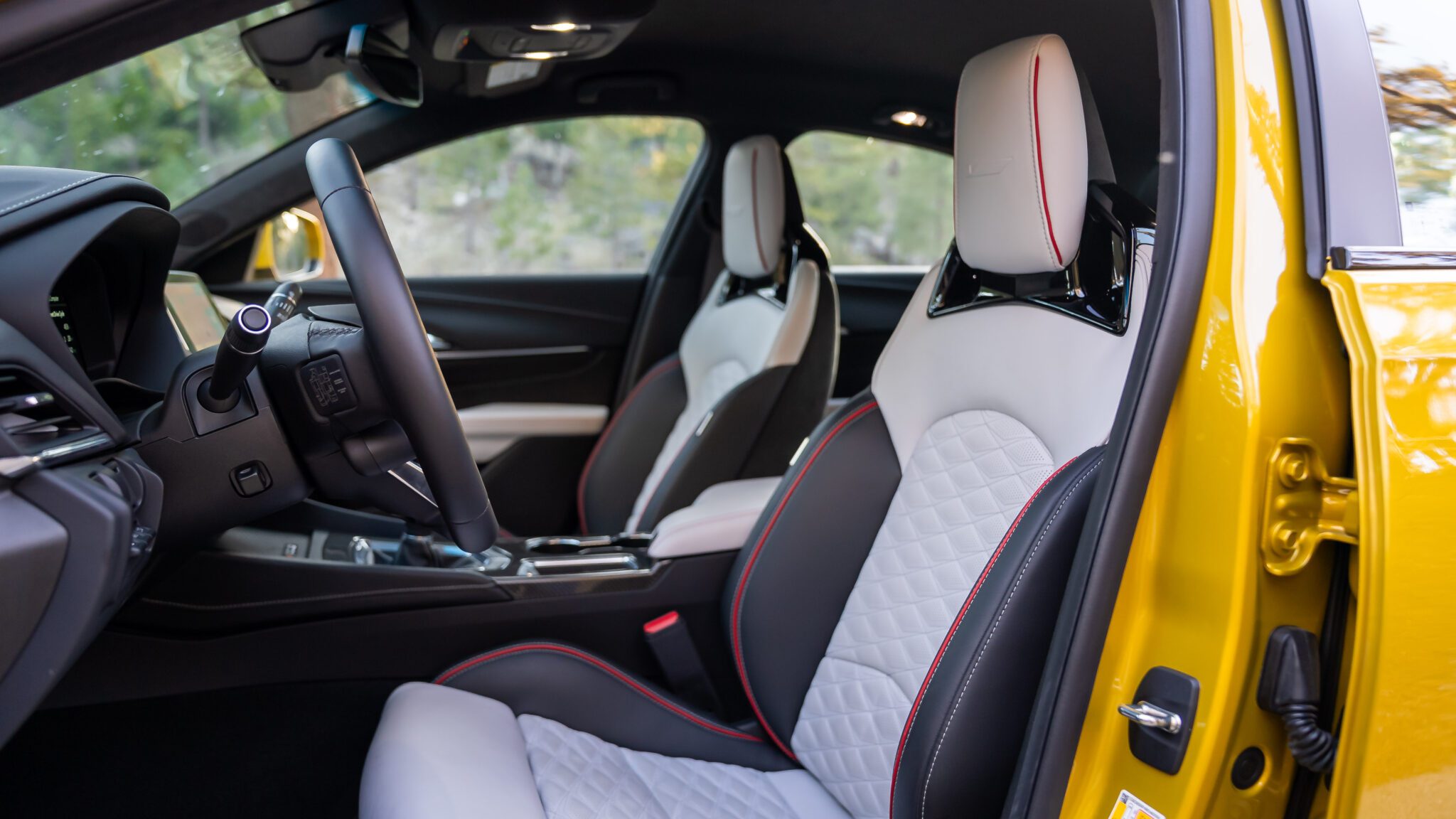 A close up image of a car's interior.