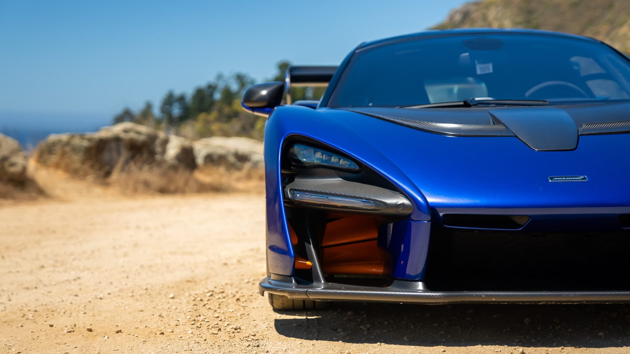 An image of a McLaren Senna parked outdoors.