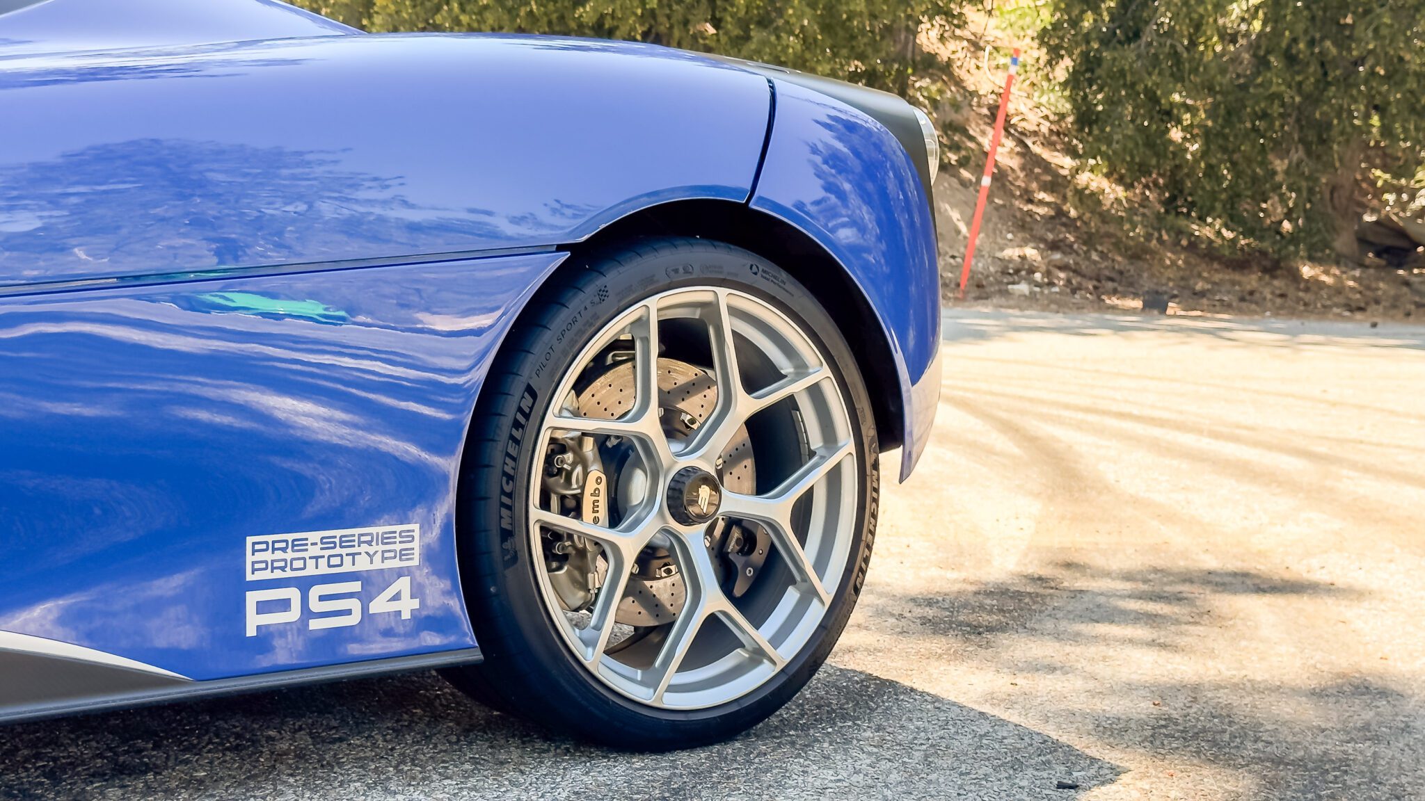 A close-up shot of a car's rear-end.